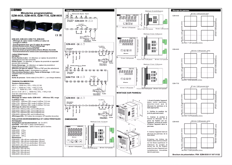 Imagen de la primera página del manual del dispositivo EZM-9935