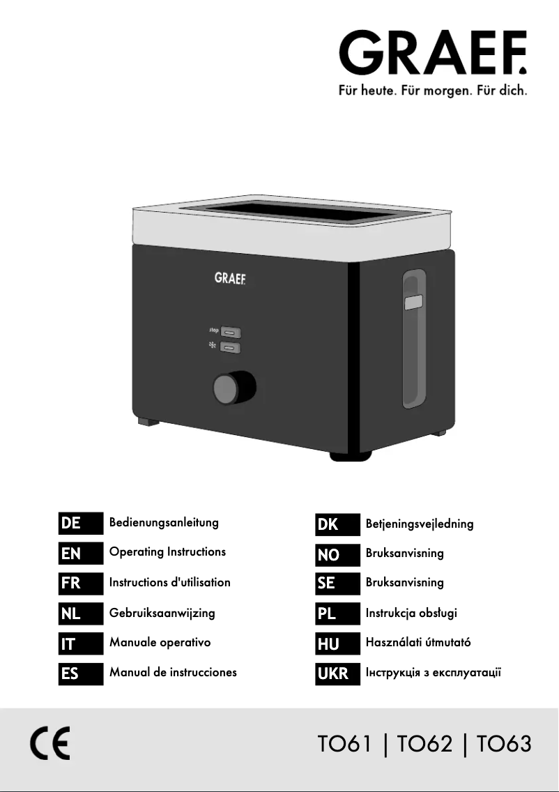 Page n°1 - Manuel utilisateur Graef TO 61
