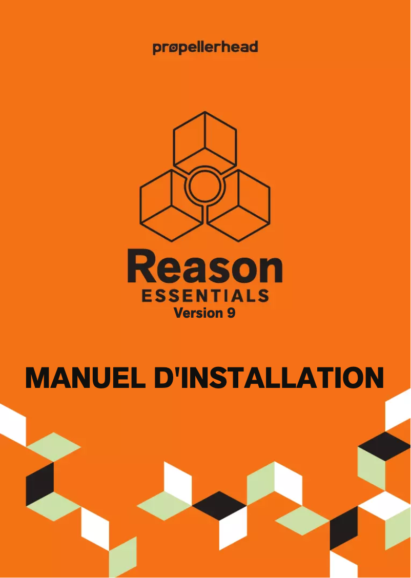 Page 1 de la notice Guide d'installation Propellerhead Reason Essentials 9.5