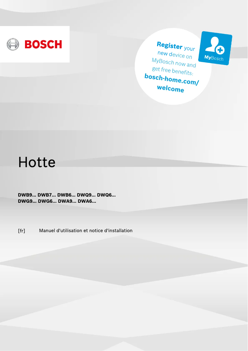 Page 1 de la notice Manuel utilisateur Bosch DWB96DM50