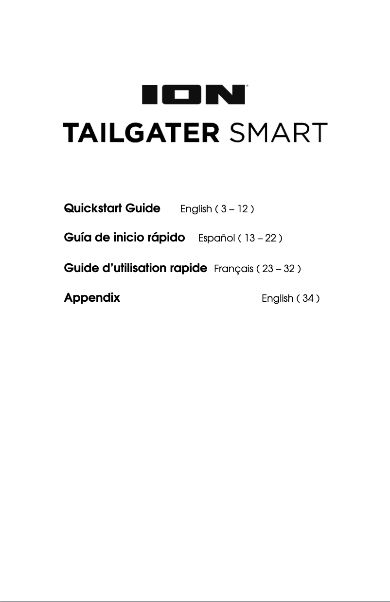 Page n°1 - Manuel utilisateur ION Tailgater Smart