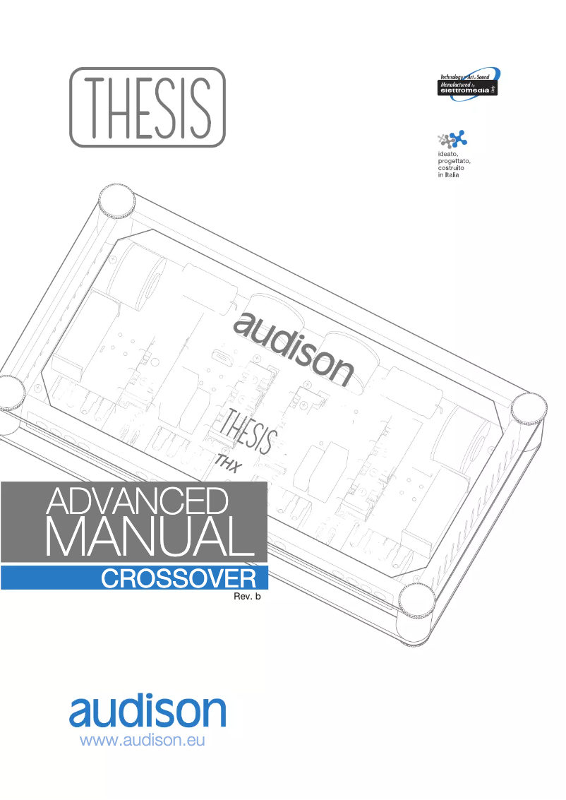 Page n°1 - Manuel utilisateur Audison THX 3