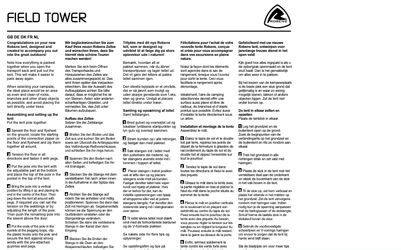 Image de la première page du manuel de l'appareil Field Tower