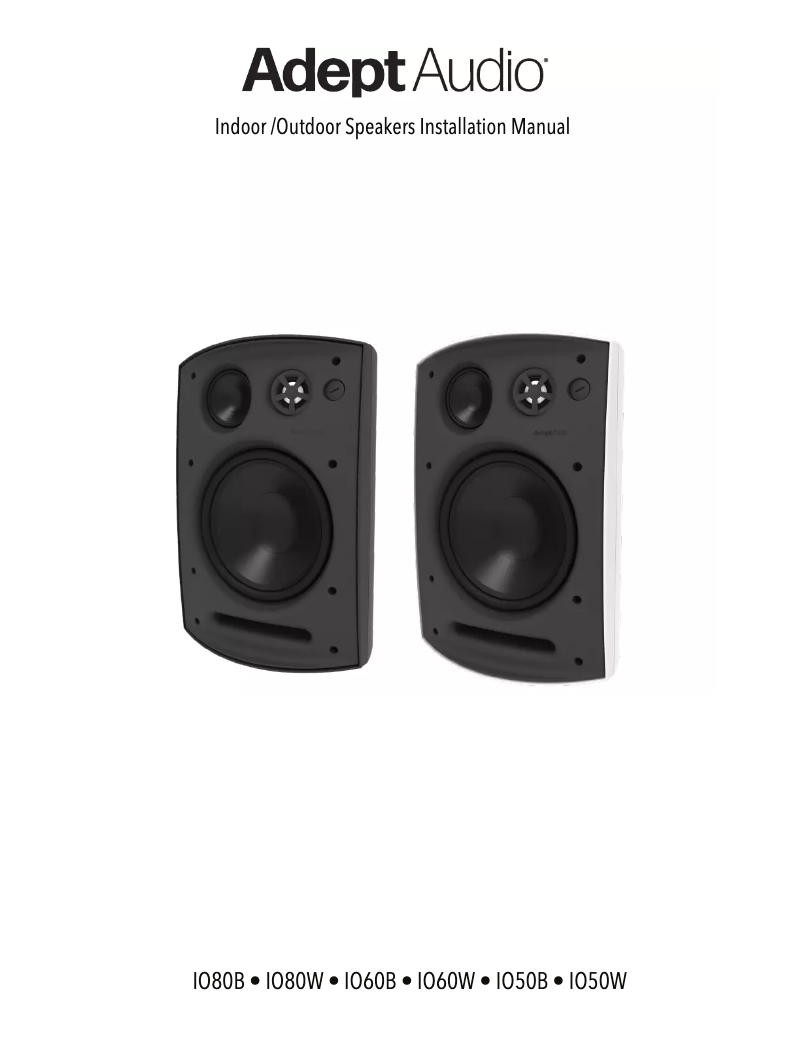 Page 1 de la notice Manuel utilisateur Adept Audio IO50