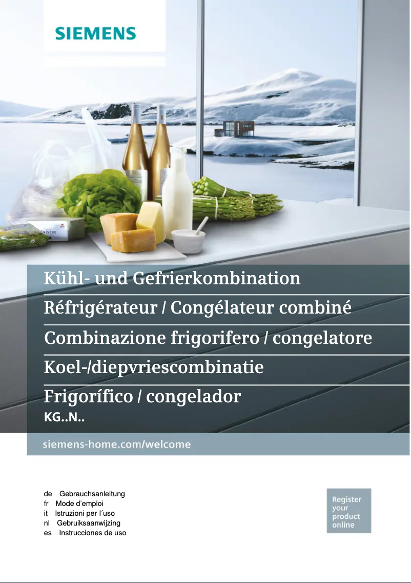 Page 1 de la notice Manuel utilisateur Siemens iQ300 KG46NXI40