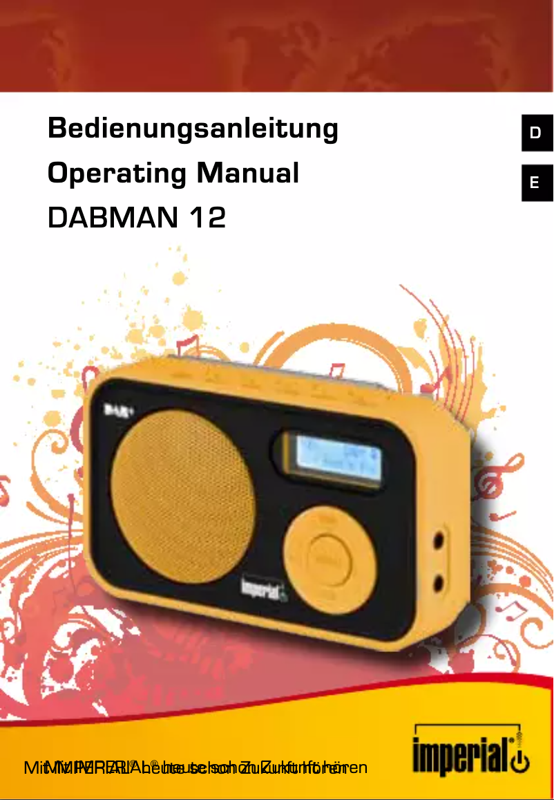 Image de la première page du manuel de l'appareil Dabman 12 schwarz