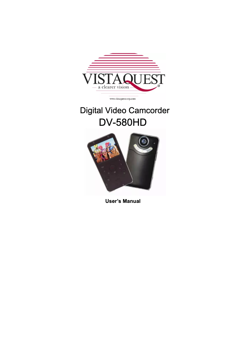Page n°1 - Manuel utilisateur VistaQuest DV900HD
