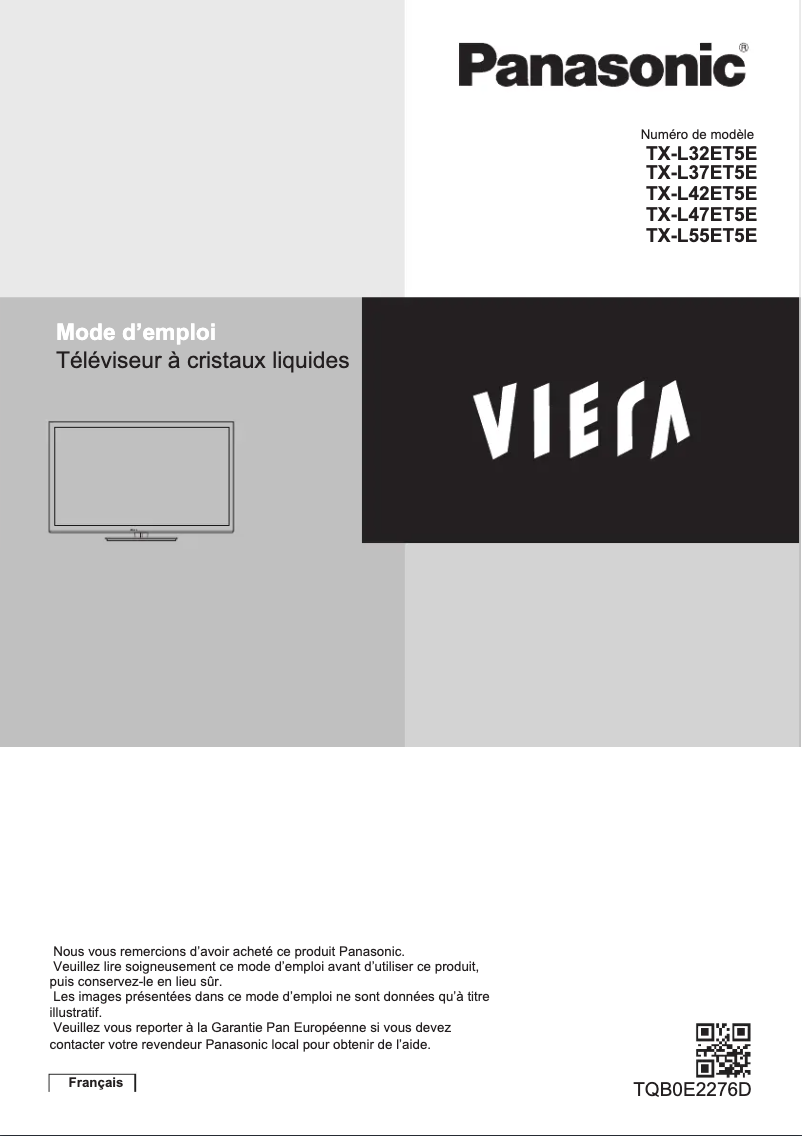 Página 1 del manual Manual de usuario Panasonic Viera TX-L37ET5E