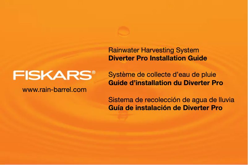 Page 1 of the manual User Manual Fiskars Diverter Pro