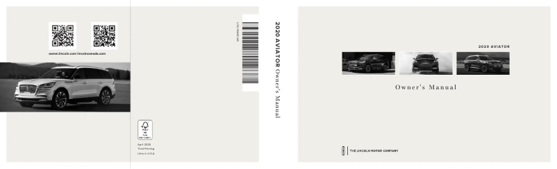Page n°1 - Manuel utilisateur Lincoln Aviator (2020)
