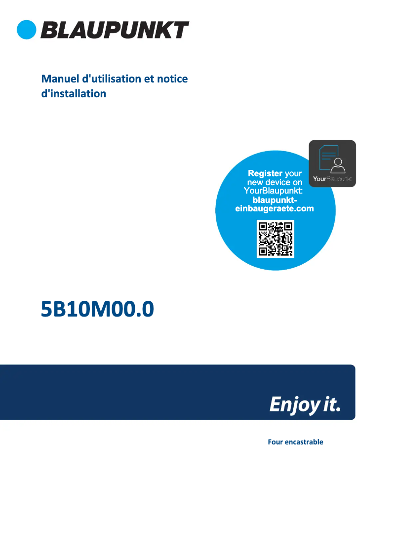 Page 1 de la notice Guide d'installation Blaupunkt 5B10M0060