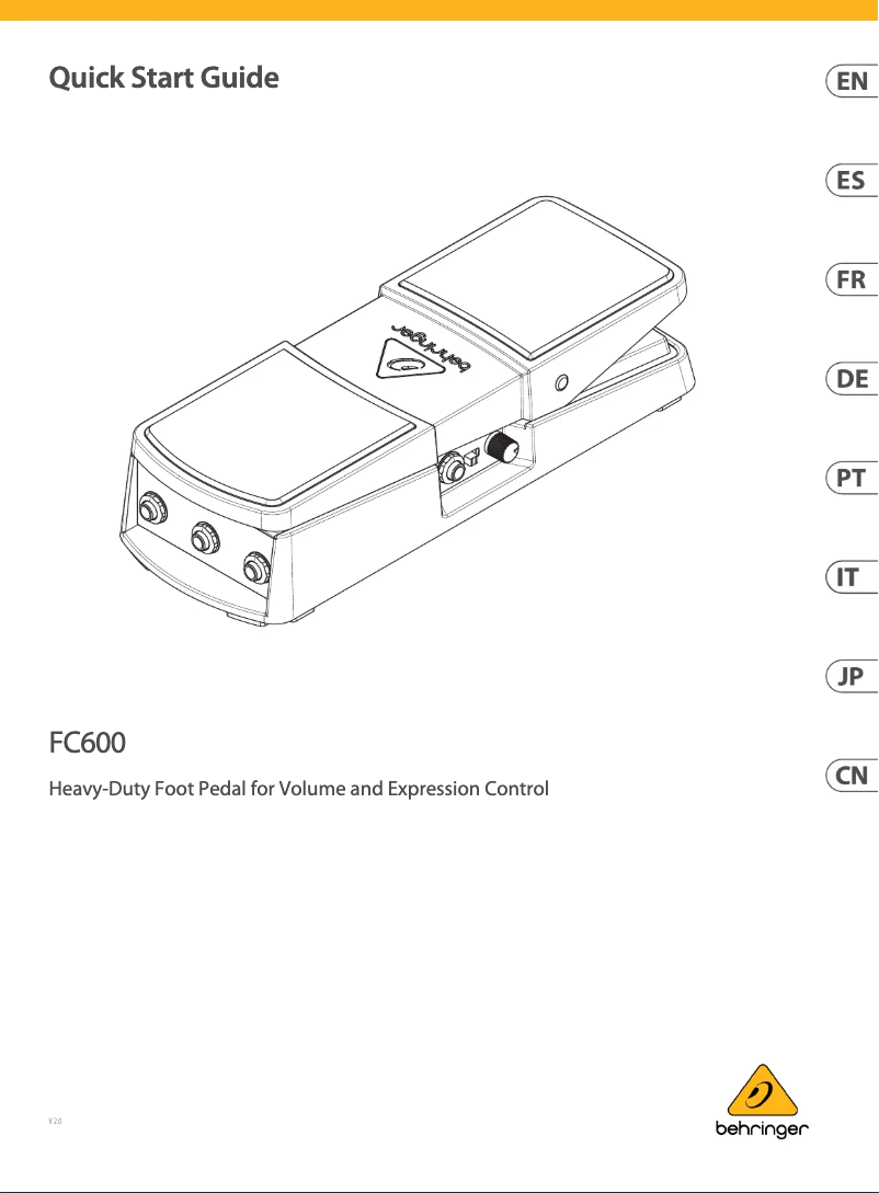 Page 1 de la notice Manuel utilisateur Behringer FC600 V2