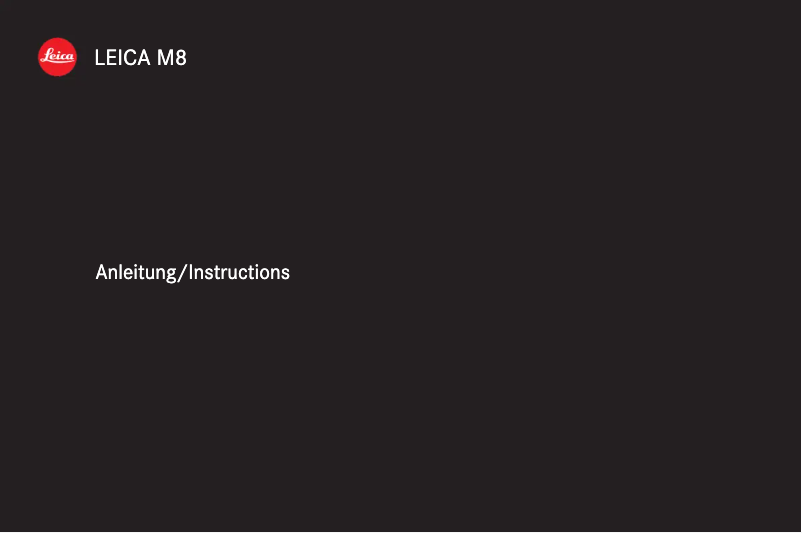 Page 1 of the manual User Manual Leica M8