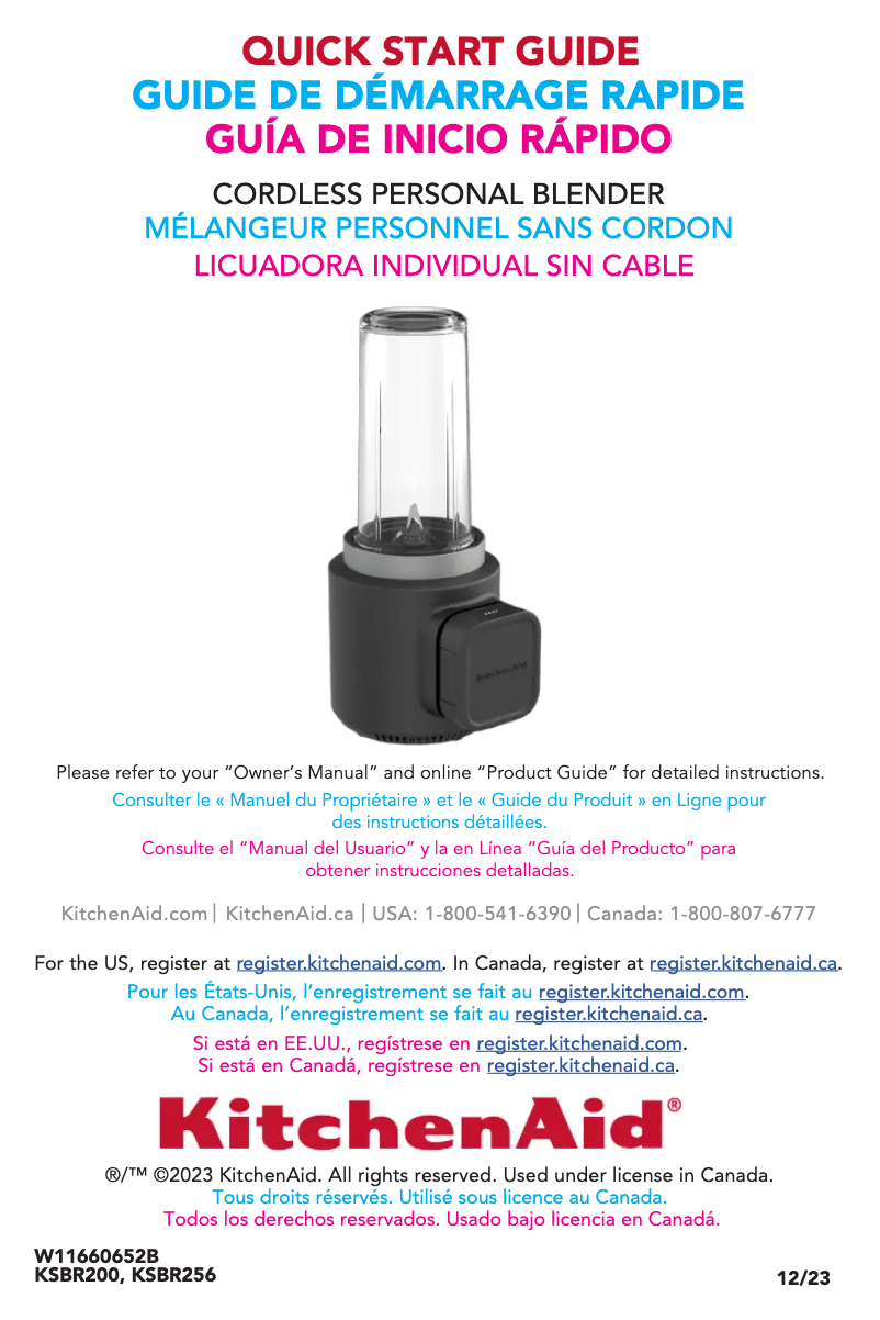 Image de la première page du manuel de l'appareil KSBR256 by==