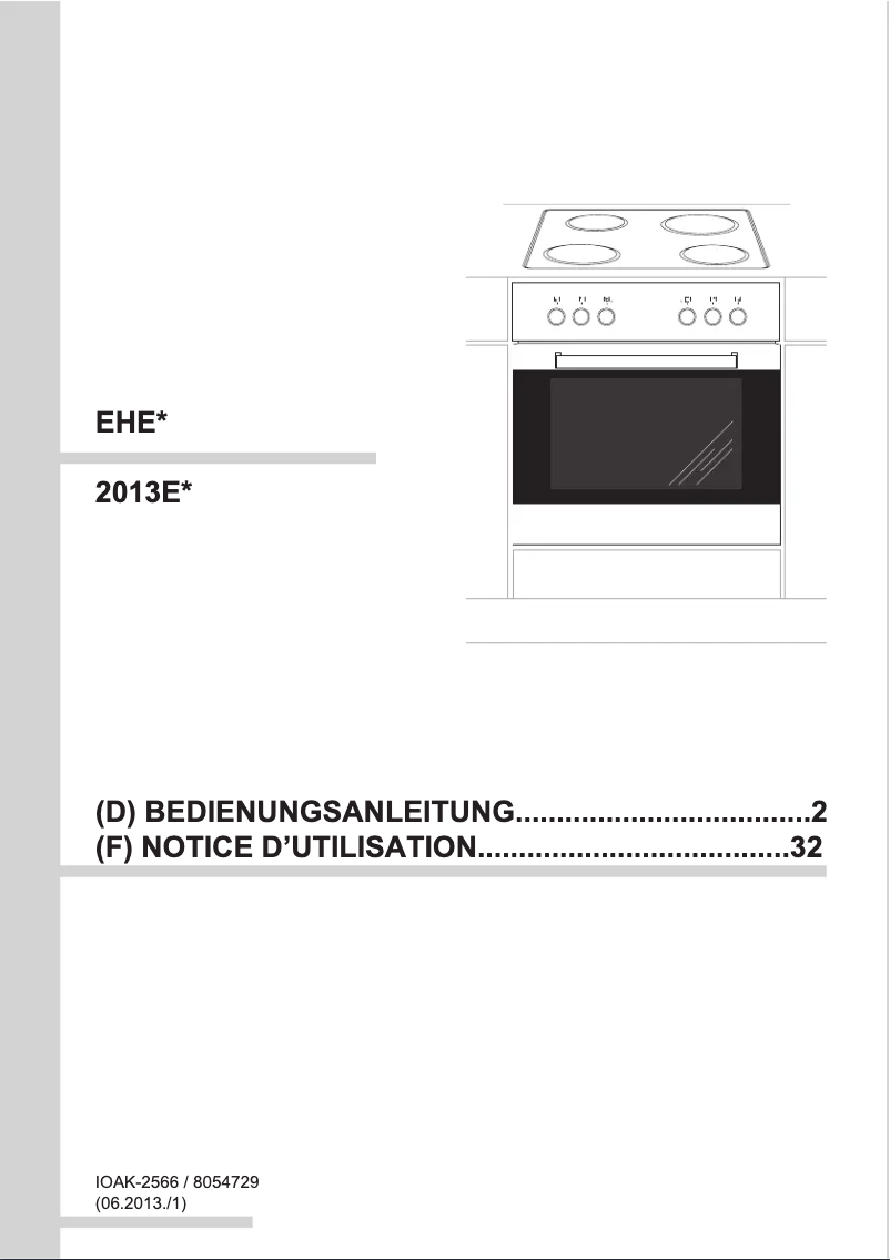 Image de la première page du manuel de l'appareil EHE 12505 B