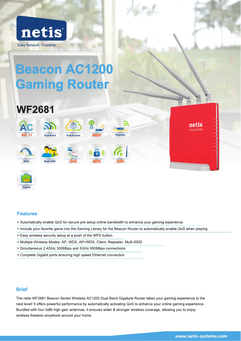 Page n°1 - Manuel utilisateur Netis WF2681