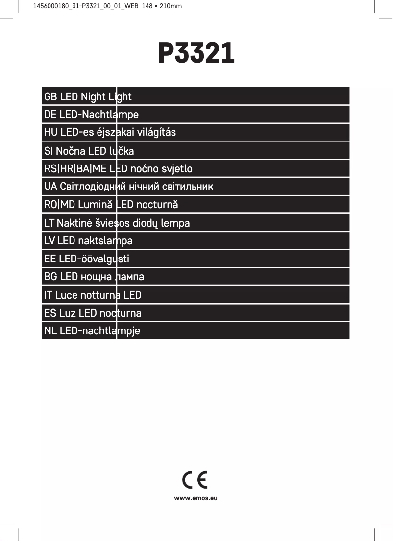 Image de la première page du manuel de l'appareil P3321