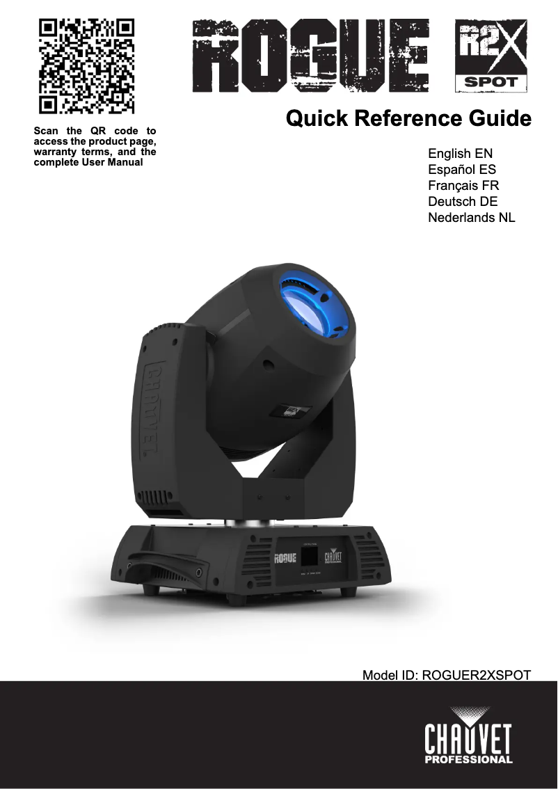 Image de la première page du manuel de l'appareil Rogue R2X Spot