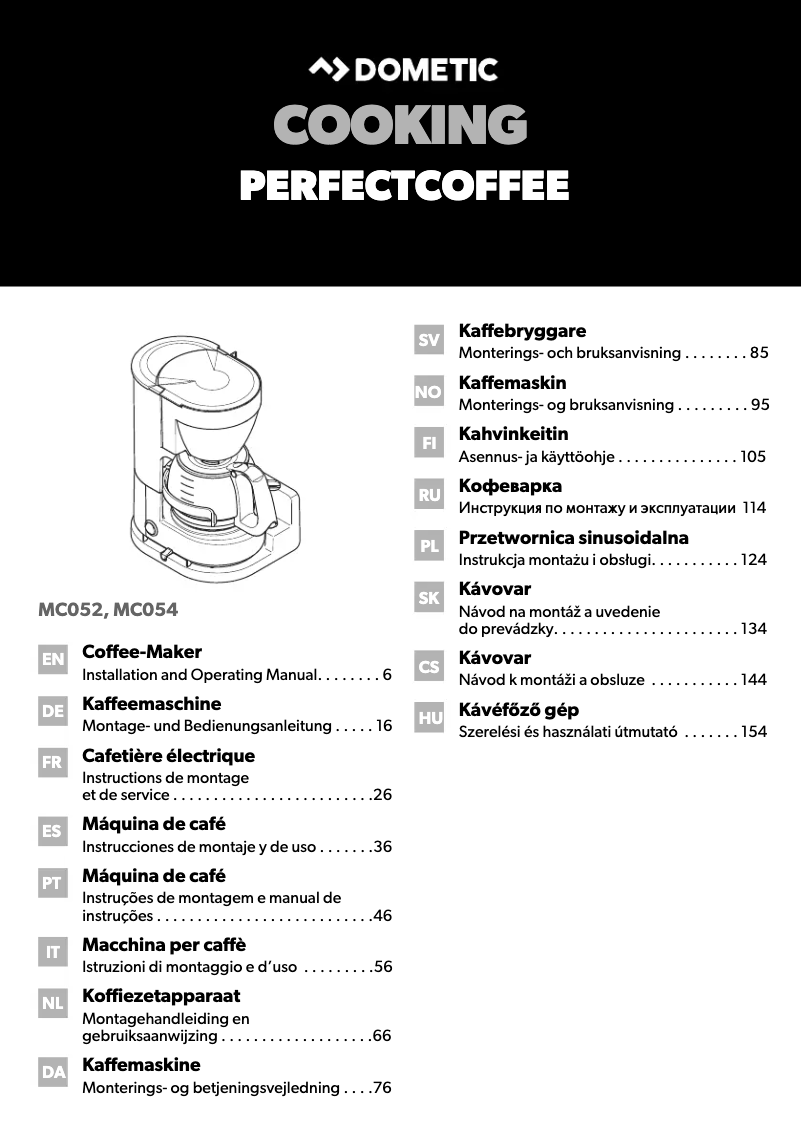 Image de la première page du manuel de l'appareil MC052