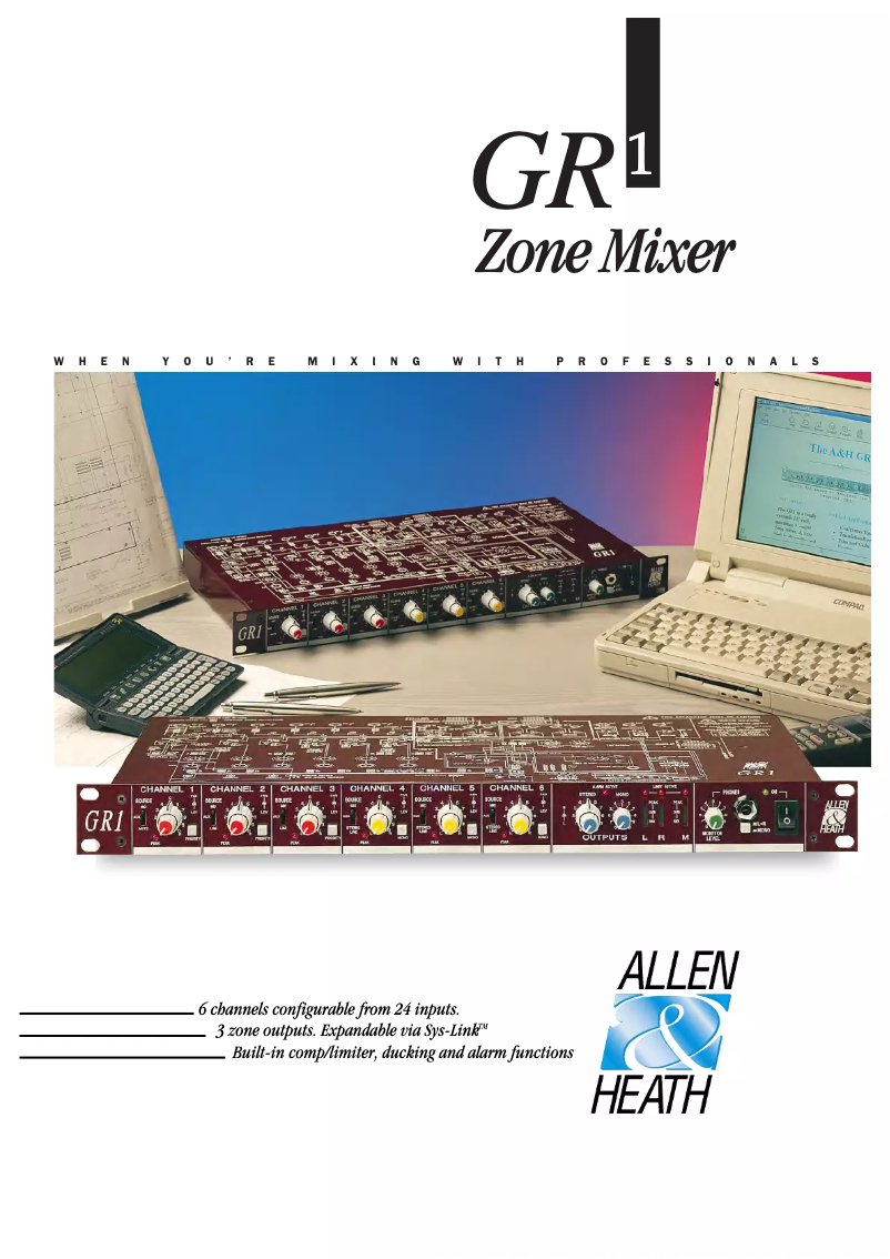 Página 1 del manual Folleto Allen & Heath GR1