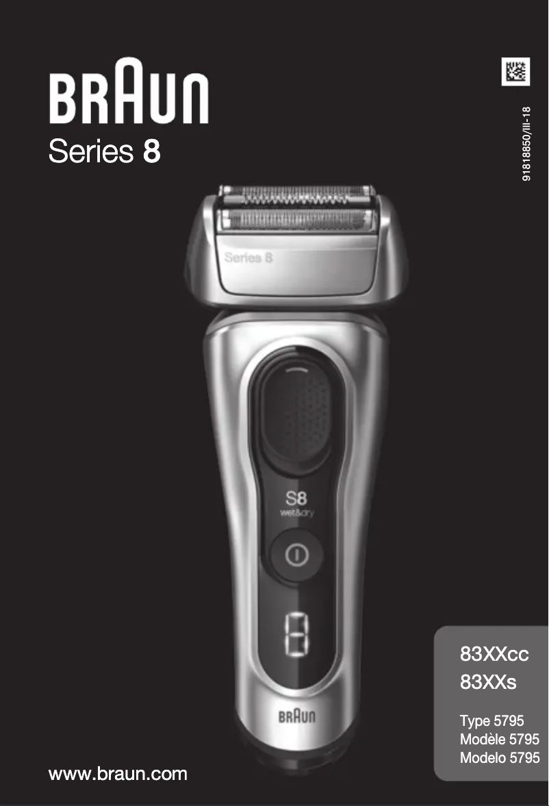 Page 1 de la notice Manuel utilisateur Braun Series 8 8370CC