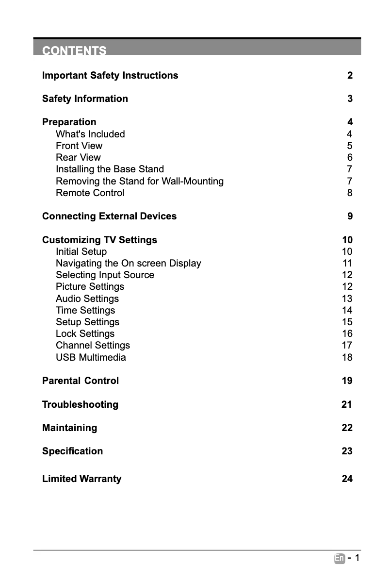 Image de la première page du manuel de l'appareil SE39HC