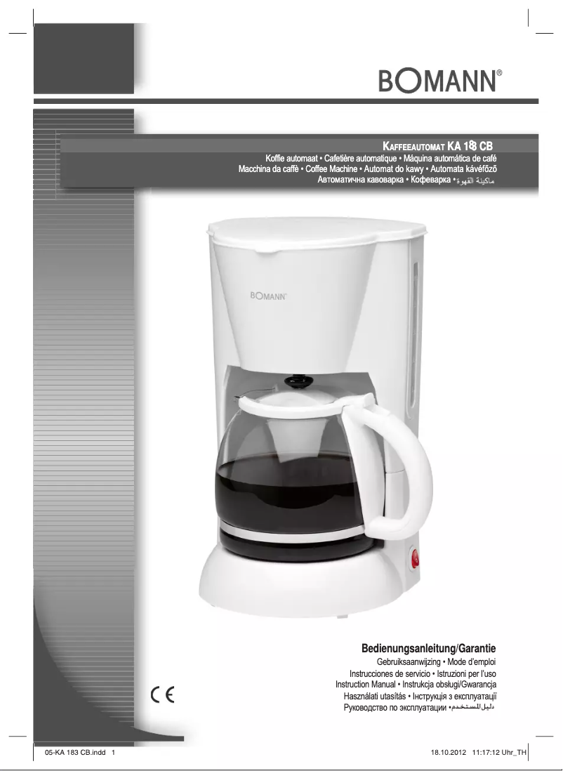 Page 1 de la notice Manuel utilisateur Bomann KA 183 CB