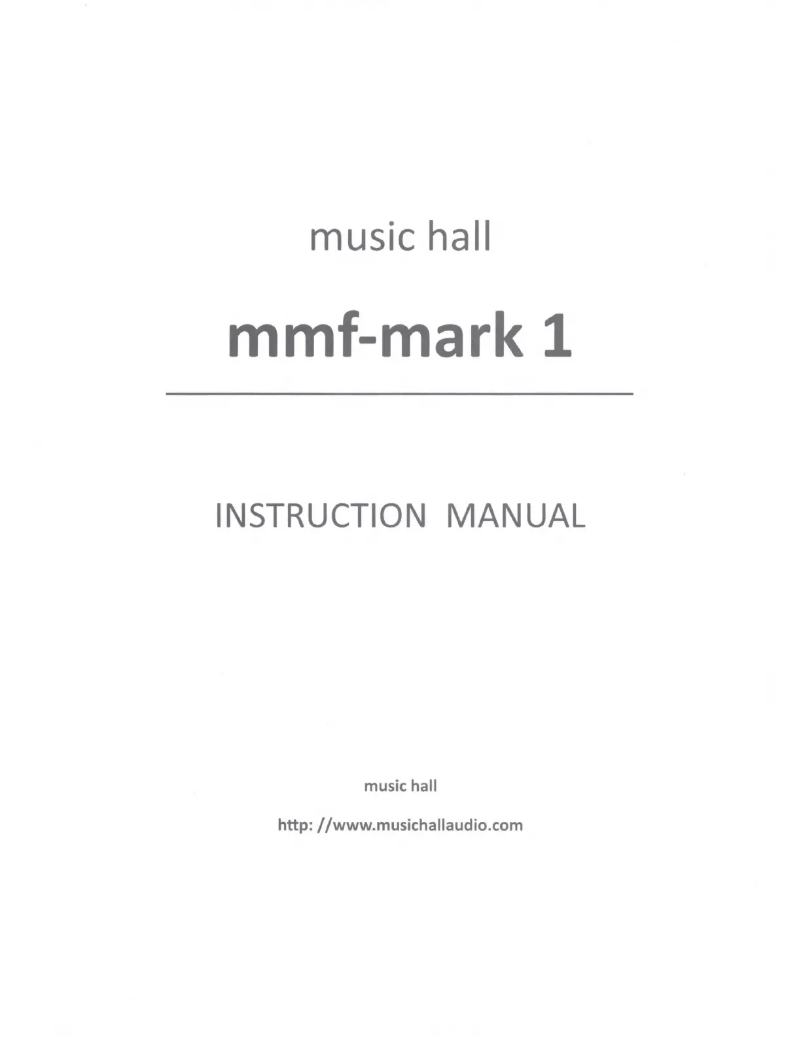 Page n°1 - Manuel utilisateur Music Hall MMF-Mark 1