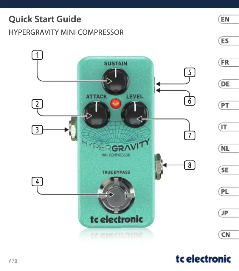 Page n°1 - Guide de démarrage rapide TC Electronic TC HyperGravity Mini Compressor