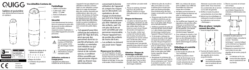 Page 1 de la notice Manuel utilisateur Quigg GT-GSPM-01