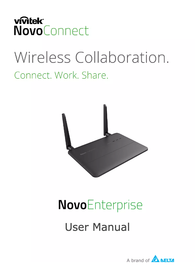 Page n°1 - Manuel utilisateur Vivitek NovoEnterprise NE3000EU