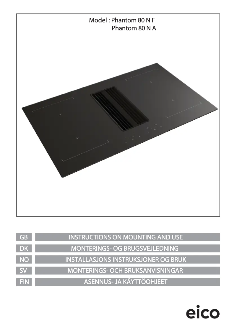 Page 1 de la notice Manuel utilisateur Eico Phantom 80 N F