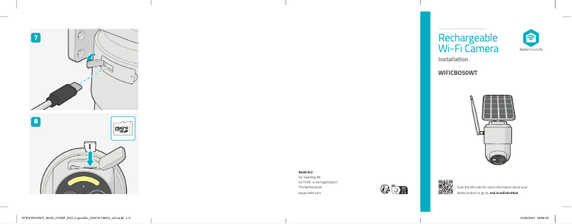 Page n°1 - Manuel utilisateur Nedis WIFICBO50WT