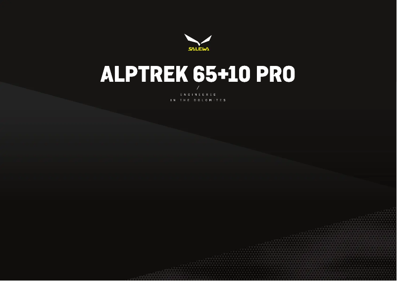 Page n°1 - Manuel utilisateur Salewa Alptrek 65+10 o