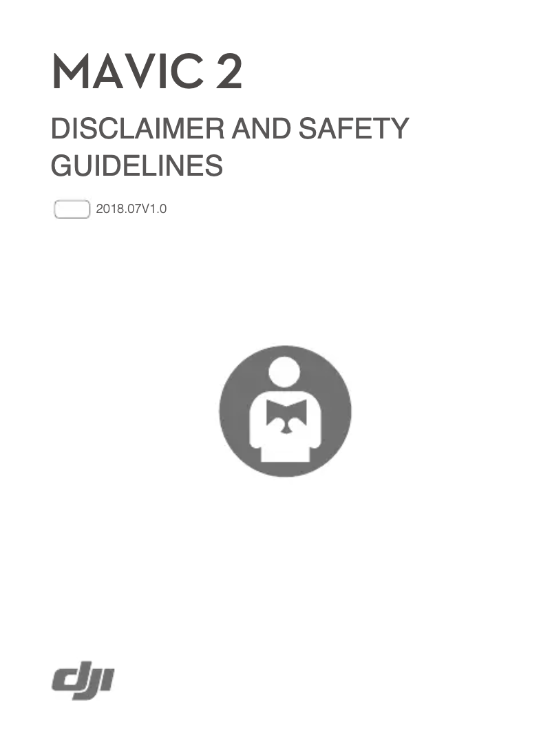 Page 1 de la notice Instructions de sécurité DJI Mavic 2 Pro