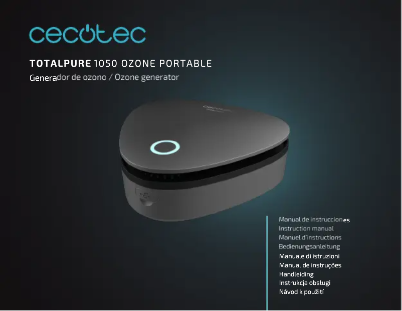 Image de la première page du manuel de l'appareil TotalPure 1050 Ozone Portable