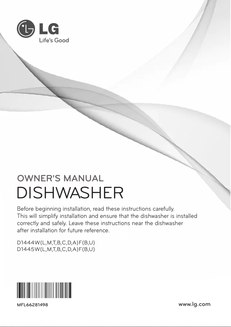 Image de la première page du manuel de l'appareil D1444LF