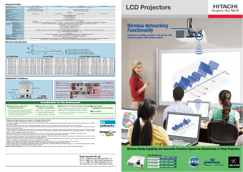 Image de la première page du manuel de l'appareil CP-X3015WN