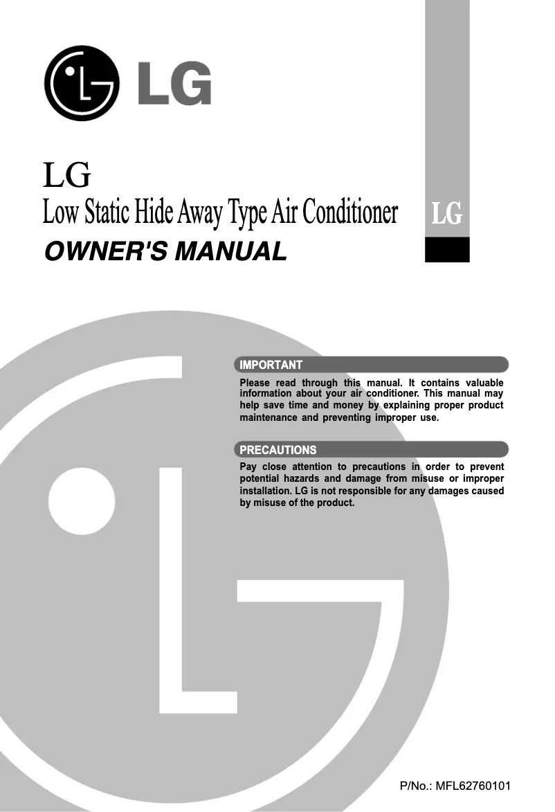 Page 1 de la notice Manuel utilisateur LG JMNH246LB20