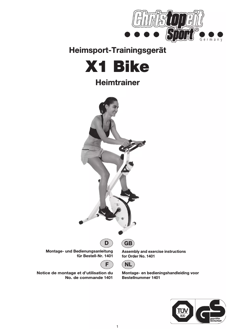 Page 1 de la notice Manuel utilisateur Christopeit X1