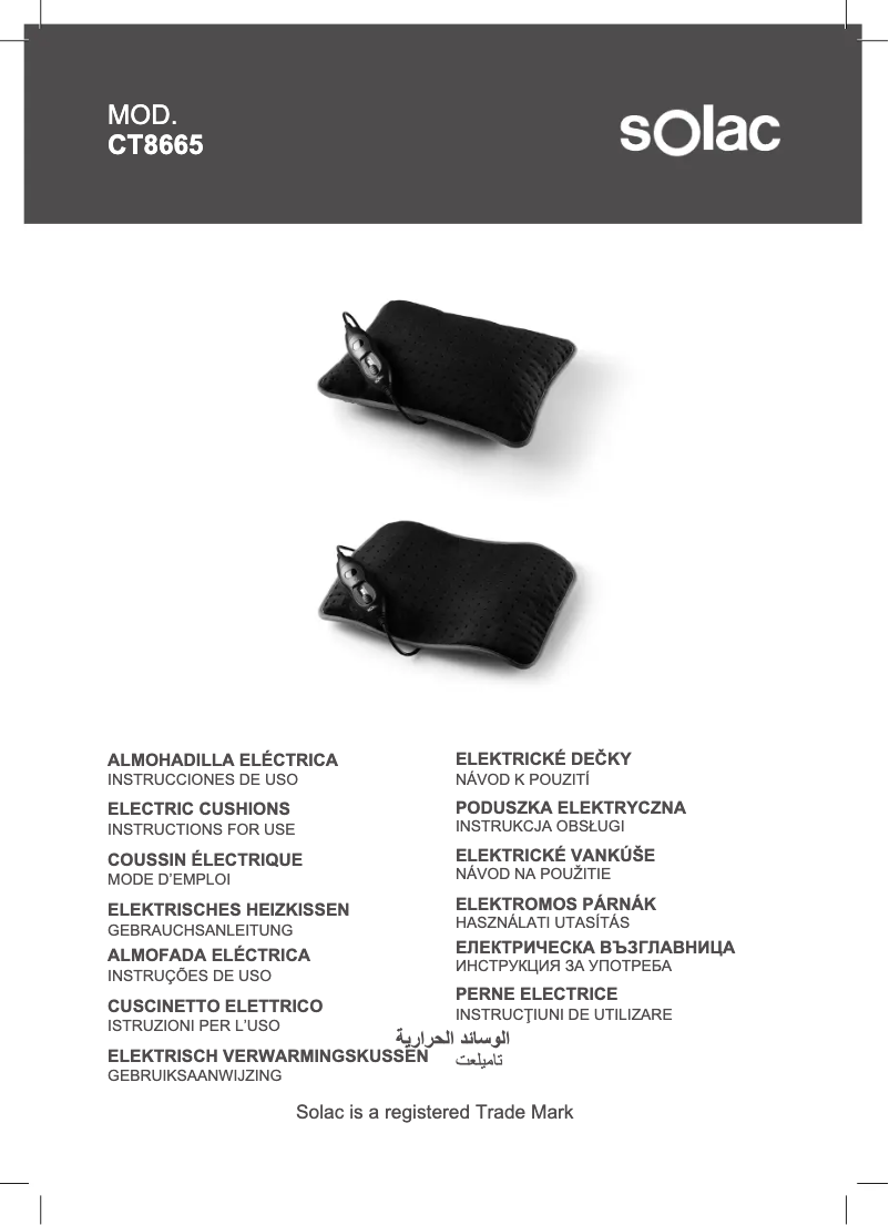 Page 1 de la notice Manuel utilisateur Solac CT8665