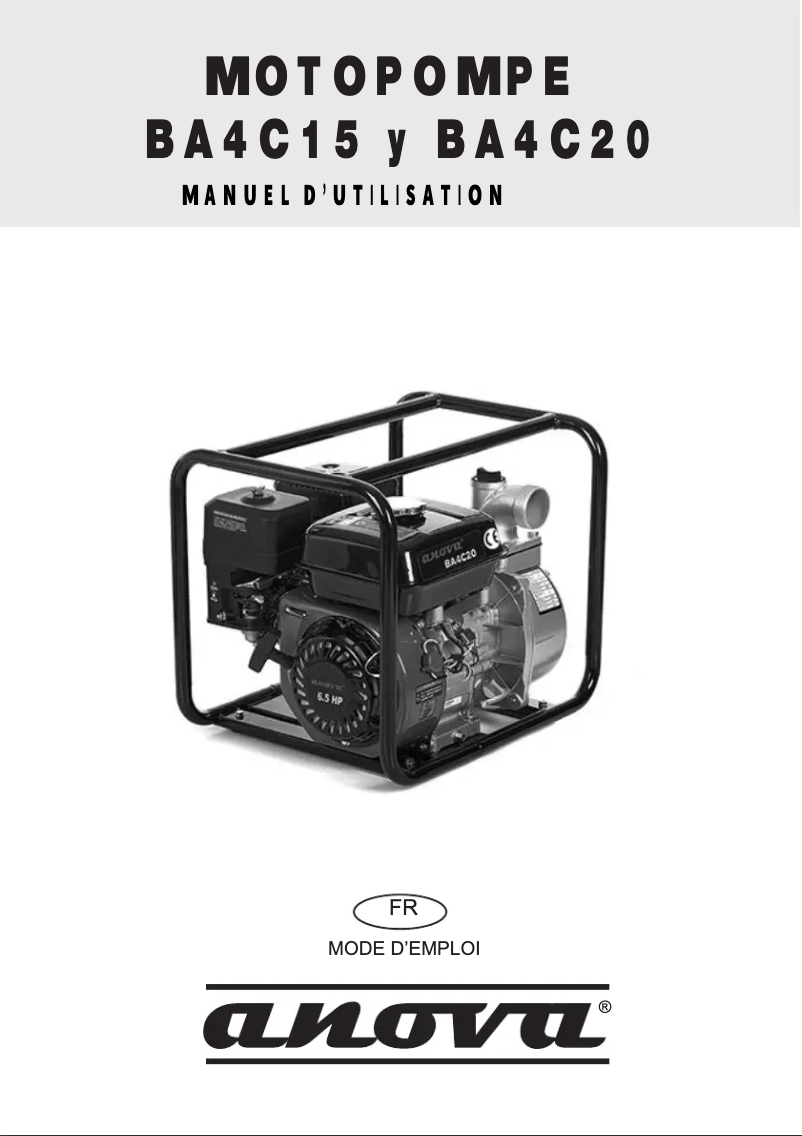 Page n°1 - Manuel utilisateur Anova BA4C20
