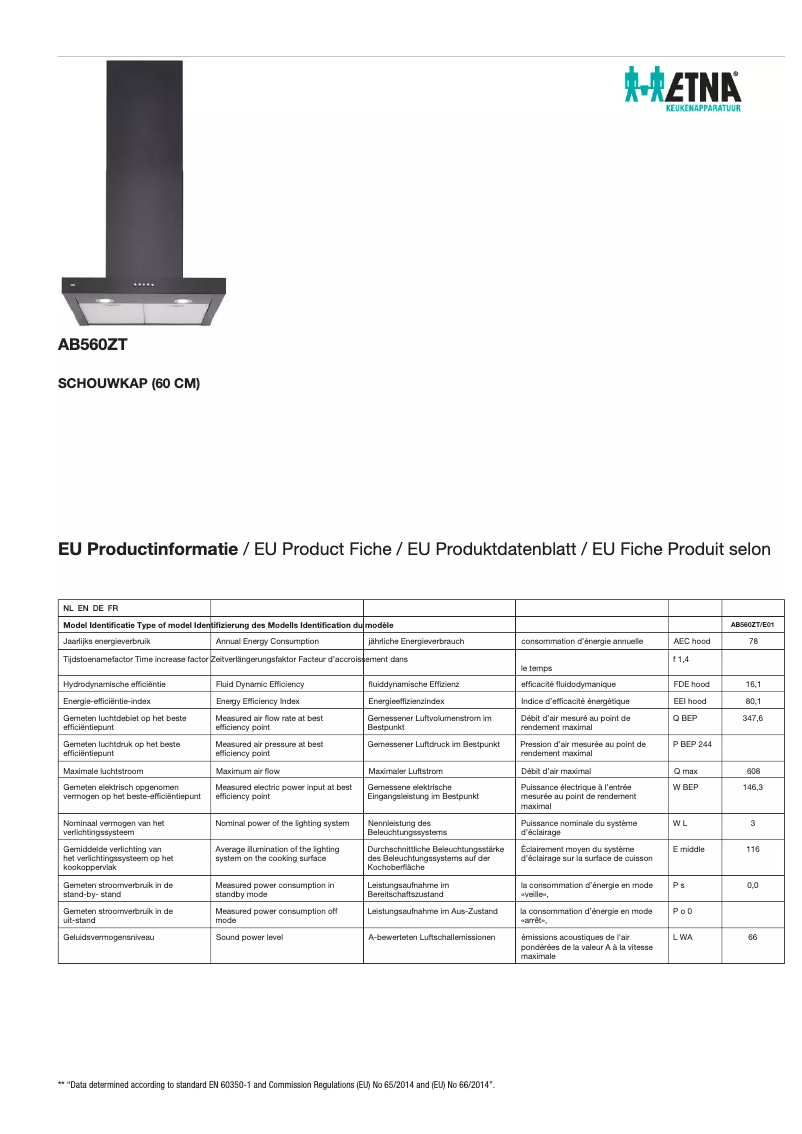 Image de la première page du manuel de l'appareil AB560ZT