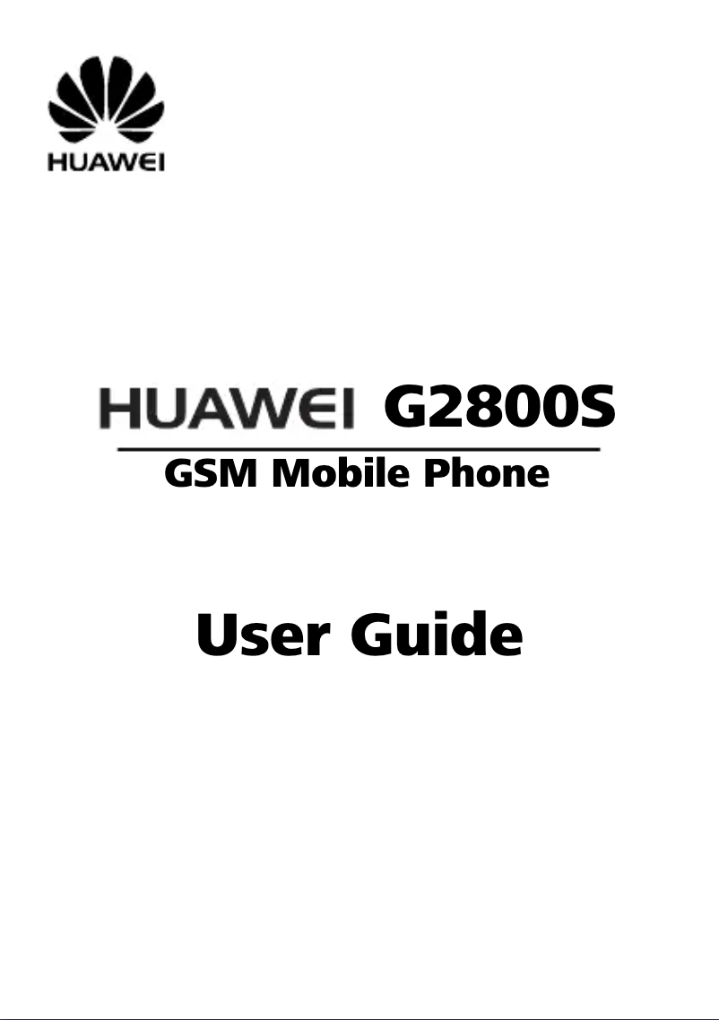 Image de la première page du manuel de l'appareil G2800S
