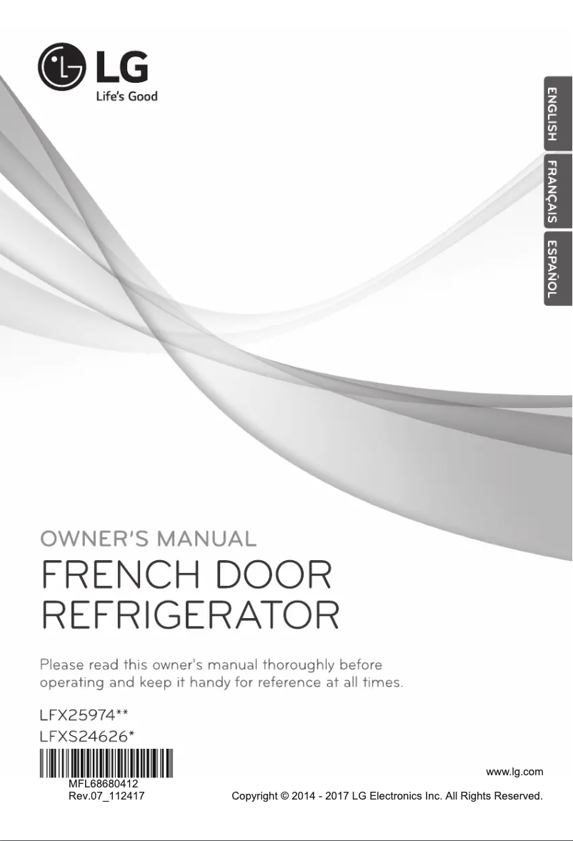 Image de la première page du manuel de l'appareil LFXS24626D