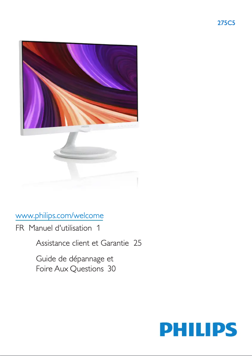 Image de la première page du manuel de l'appareil Brilliance 275C5QHAW