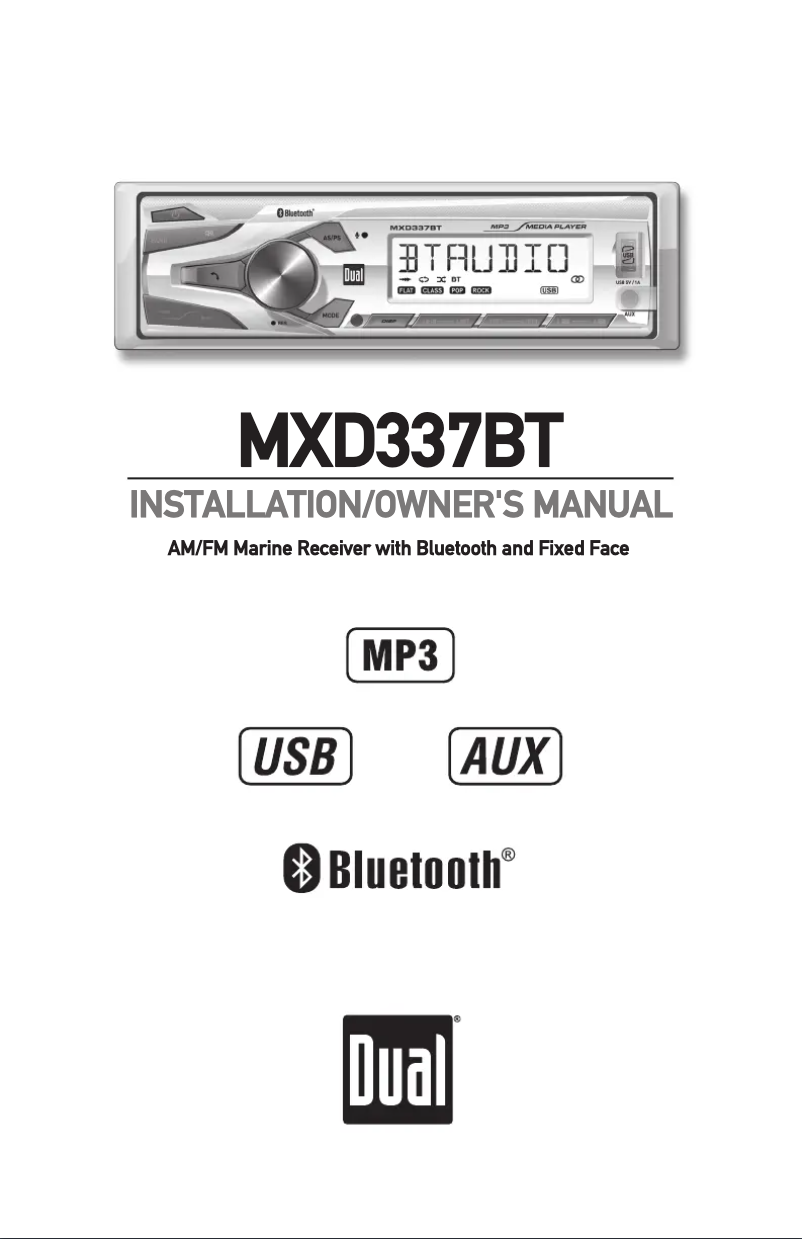 Page 1 de la notice Manuel utilisateur Dual MXD337BT