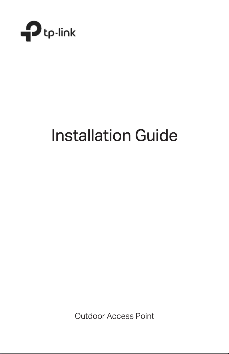 Page n°1 - Guide d'installation TP-Link Omada EAP110-Outdoor