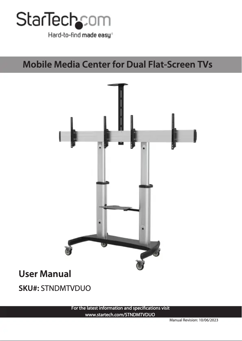 Page n°1 - Manuel utilisateur StarTech.com STNDMTVDUO