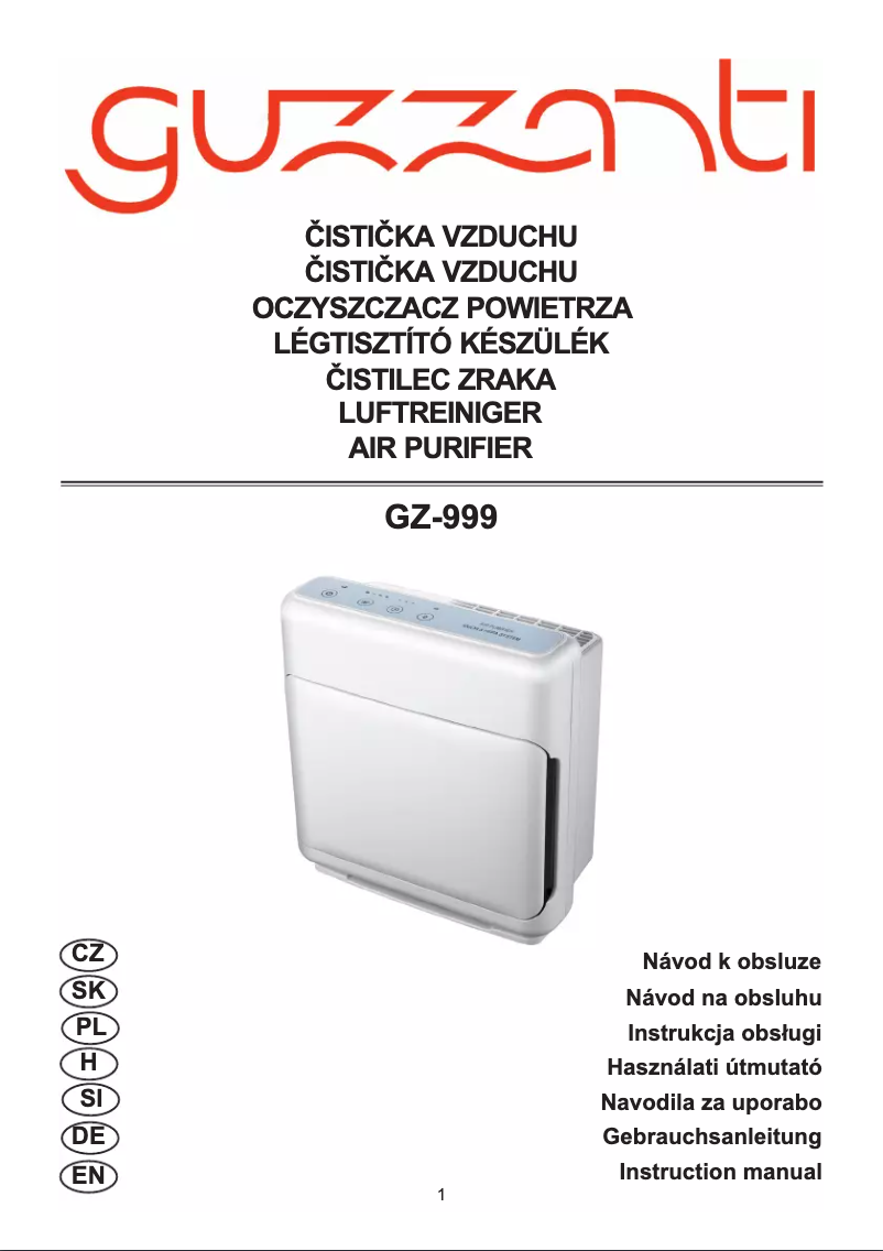 Page 1 de la notice Manuel utilisateur Guzzanti GZ-999